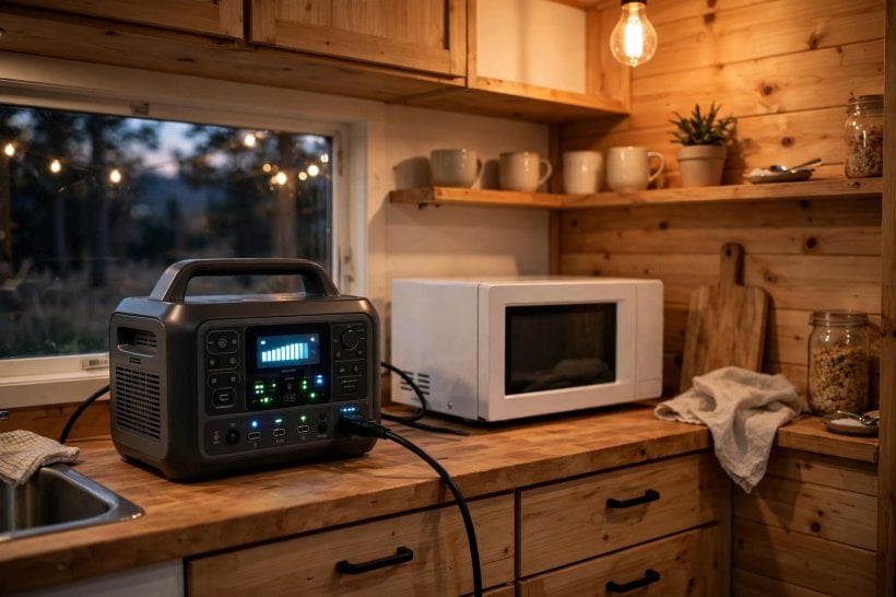 Off-Grid Power Stations: a 2 kWh class station powering a tiny house kitchen one appliance at a time