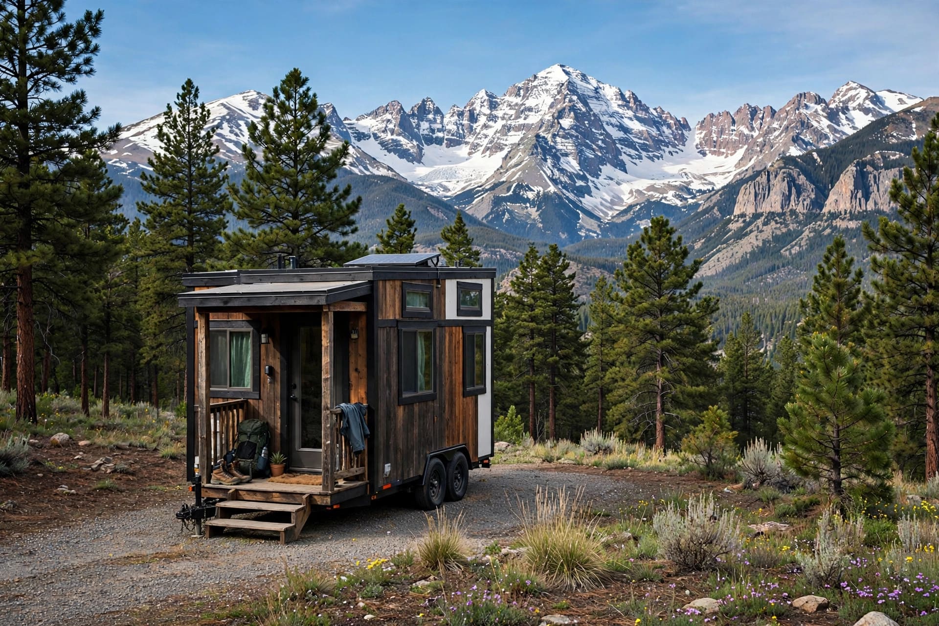 tiny house living quiz: a tiny house in the Colorado Front Range, a region the quiz matches through specific tiny-friendly zones