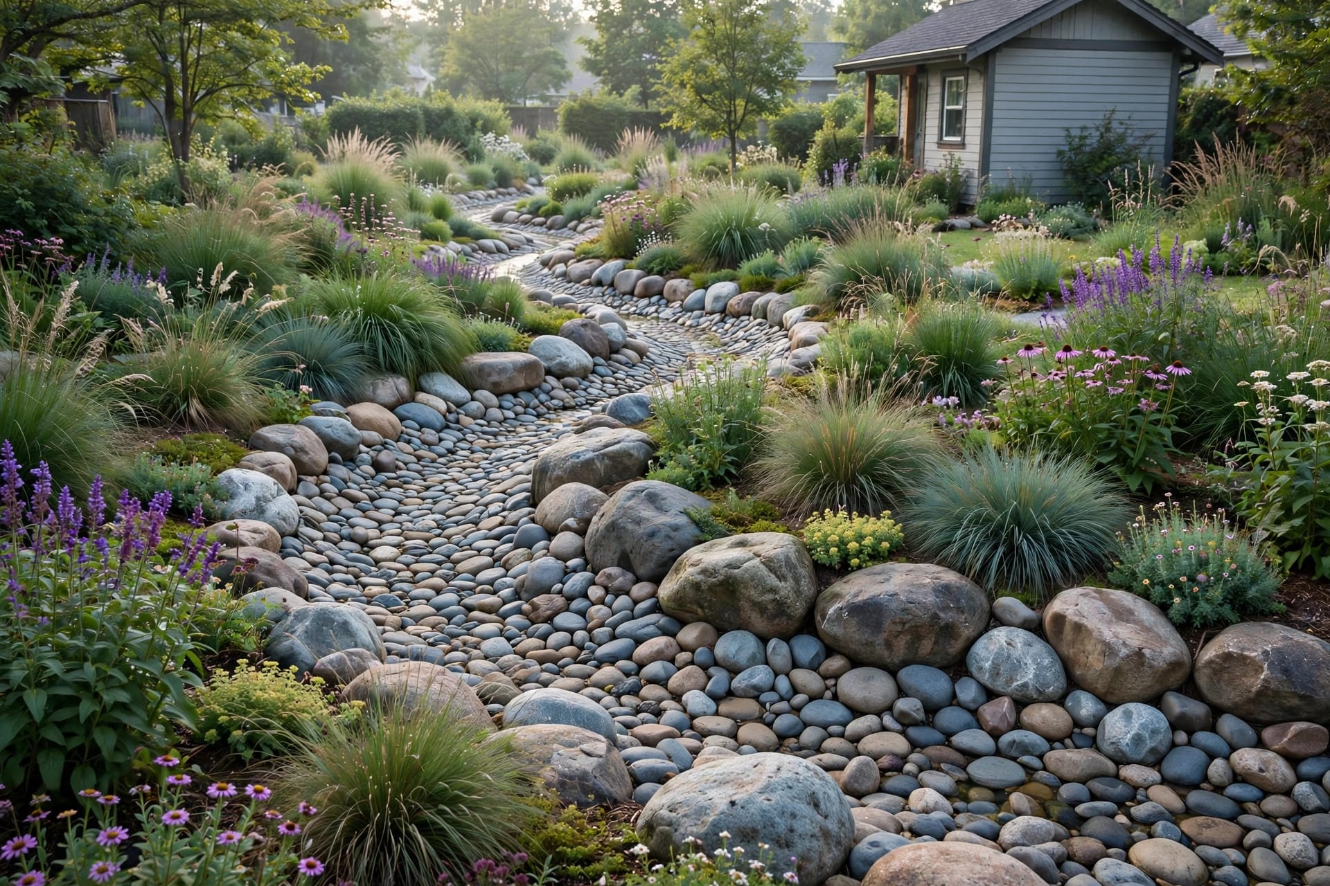 River Rock Dry Creek Bed