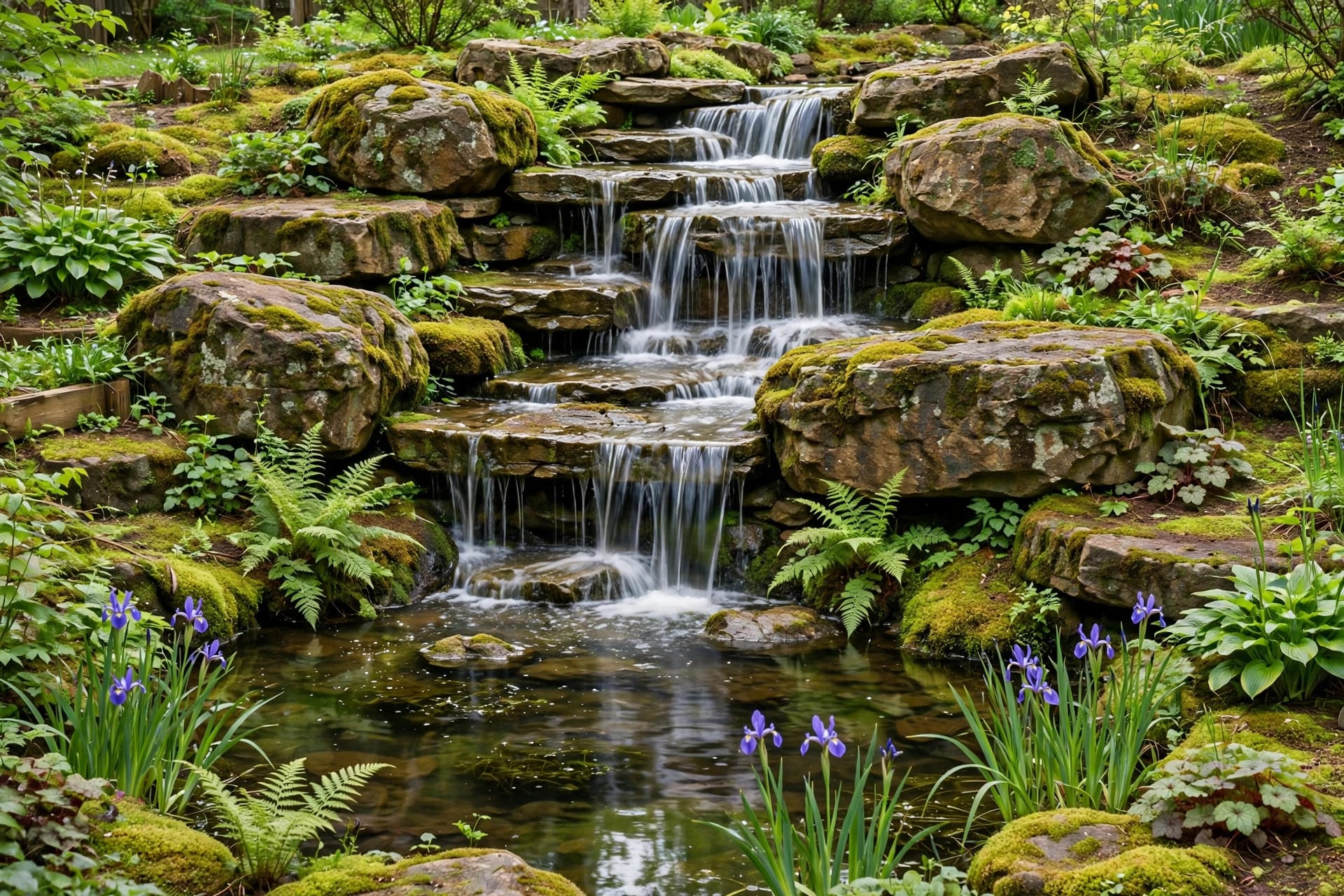 rock garden waterfall
