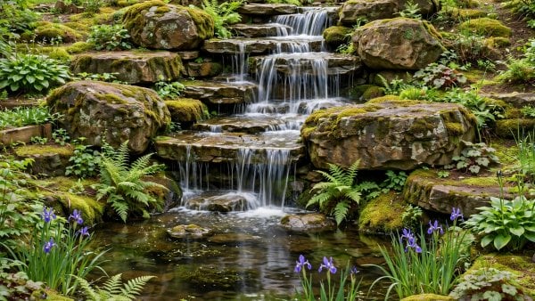rock garden waterfall