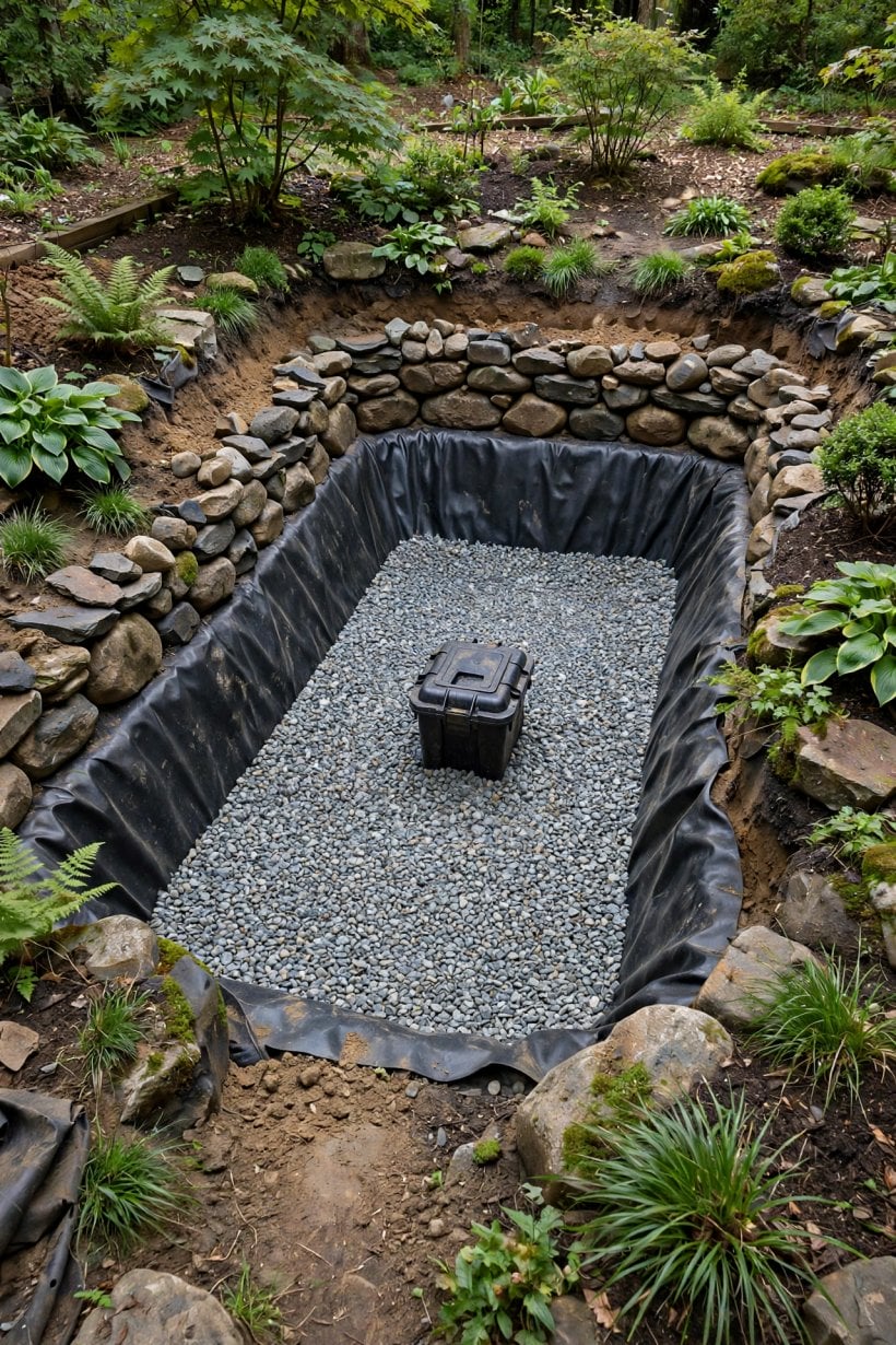 rock garden waterfall