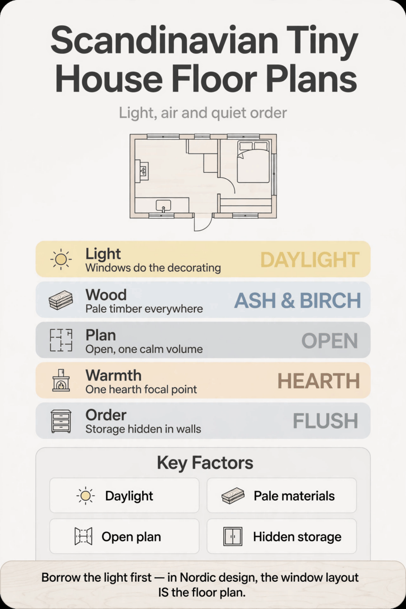 Scandinavian tiny house floor plans
