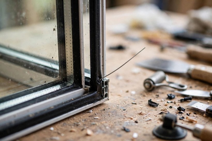 tempered glass: a capillary breather tube in a double-pane seal