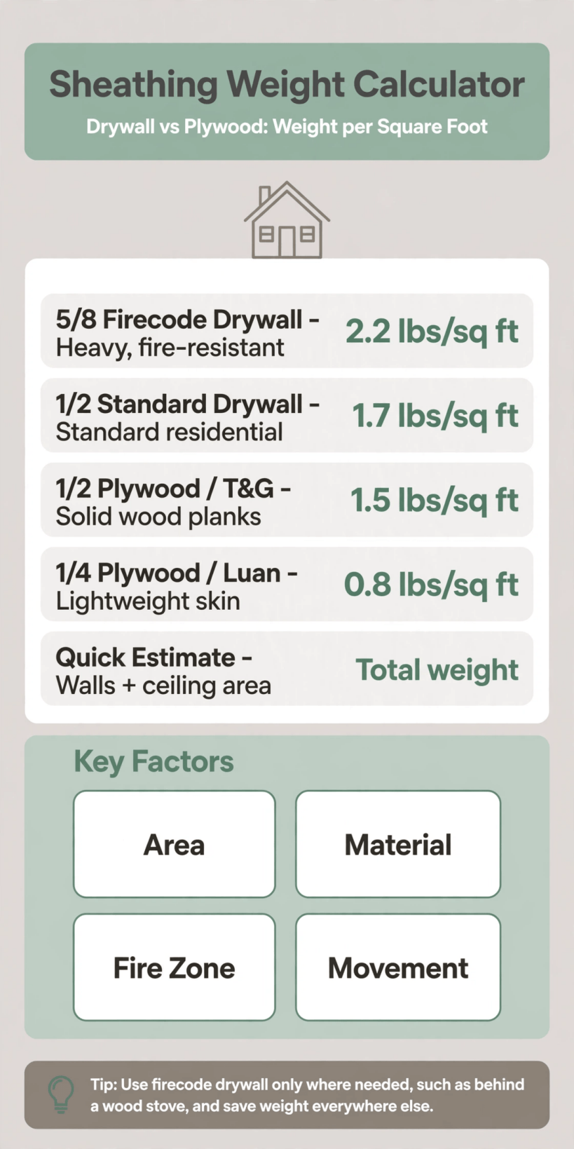 sheathing weight calculator