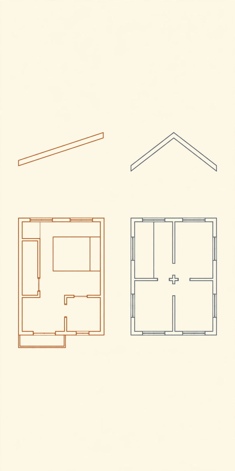 shed roof vs gable roof tiny house floor plans