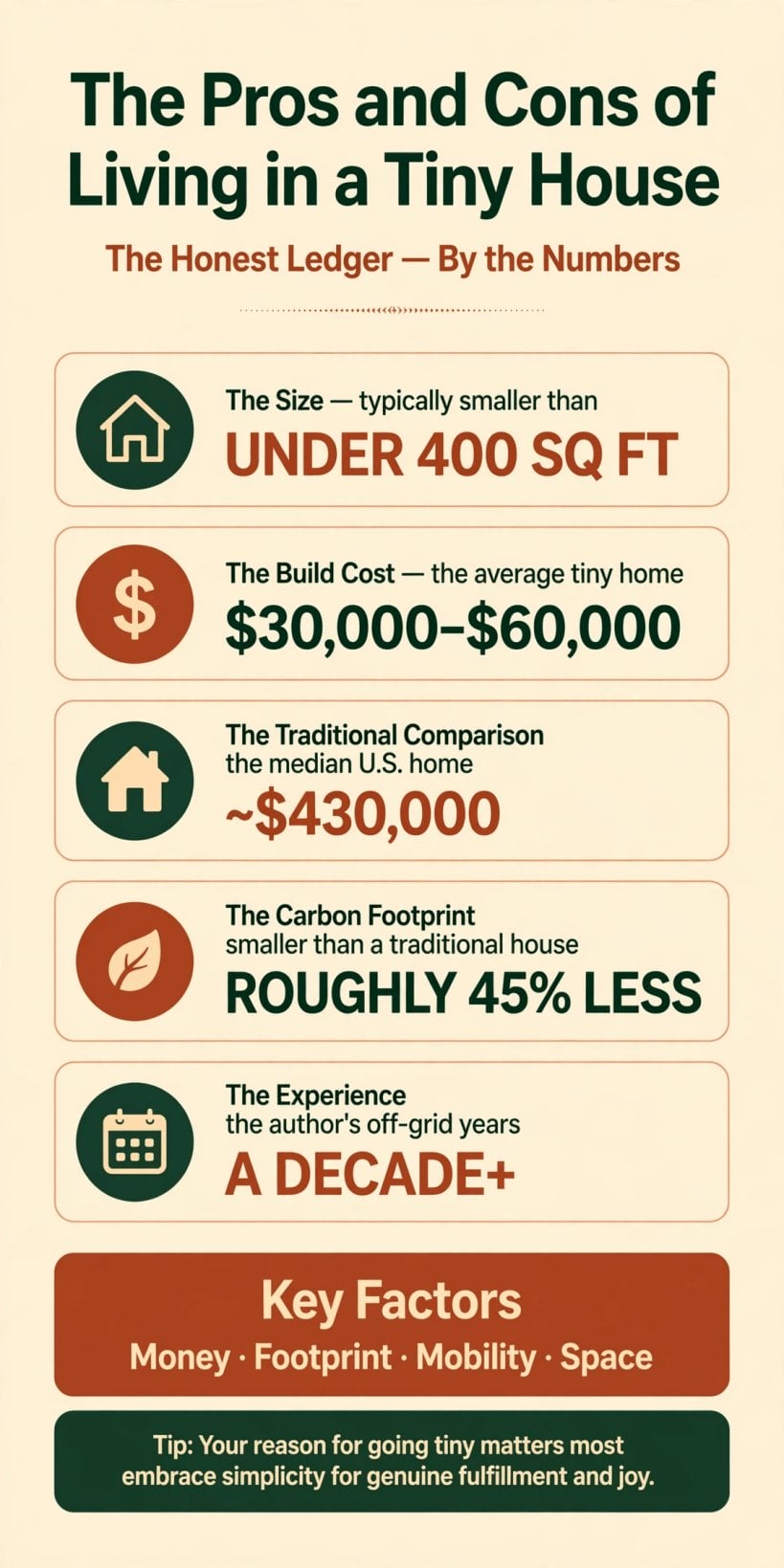 the pros and cons of living in a tiny house