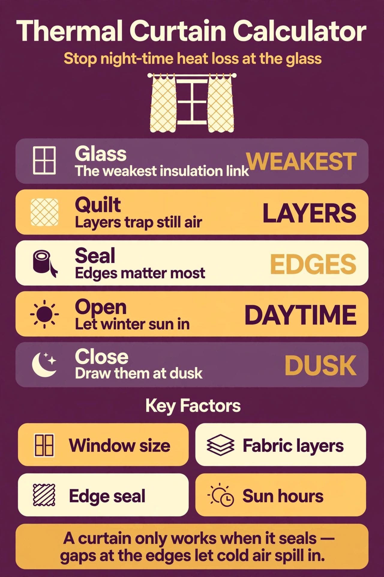 thermal curtain calculator