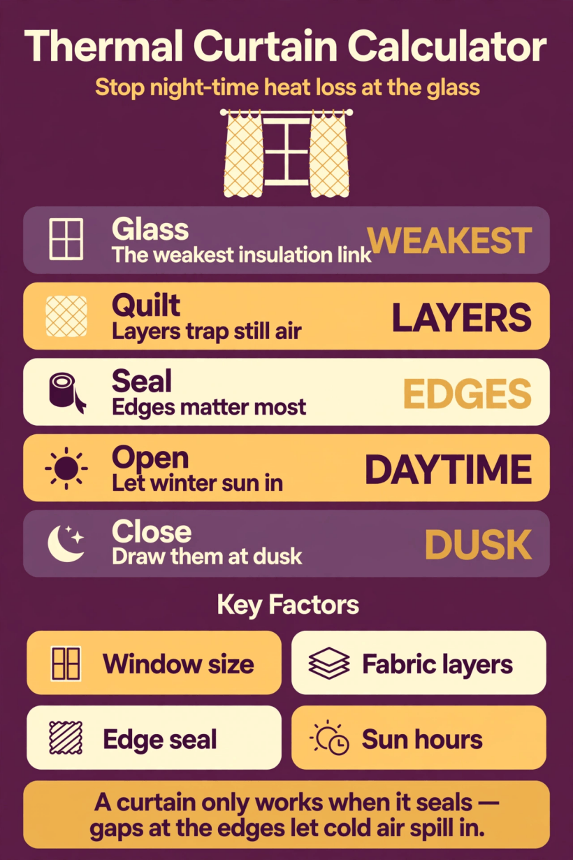 thermal curtain calculator