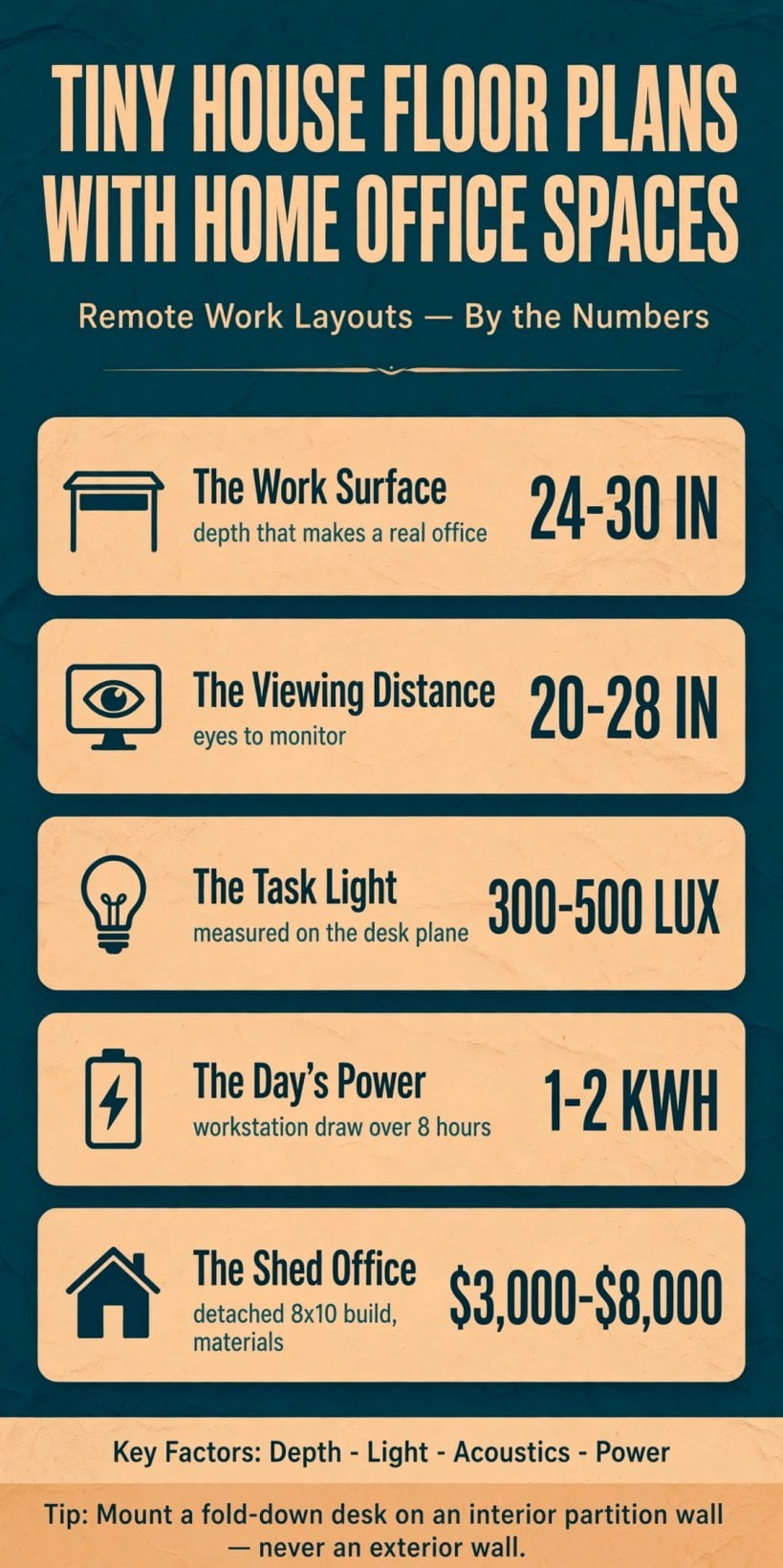 Tiny House Floor Plans with Home Office Spaces