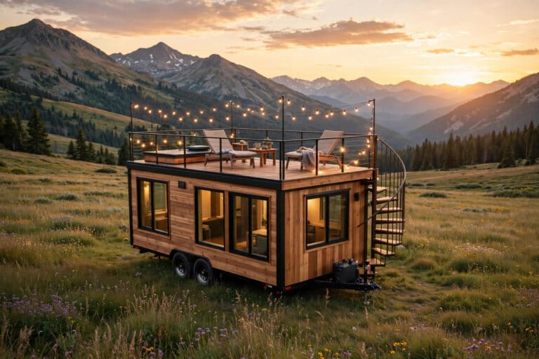 Tiny House Floor Plans with Rooftop Decks