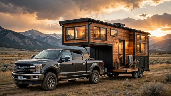 tiny house on gooseneck trailer for sale