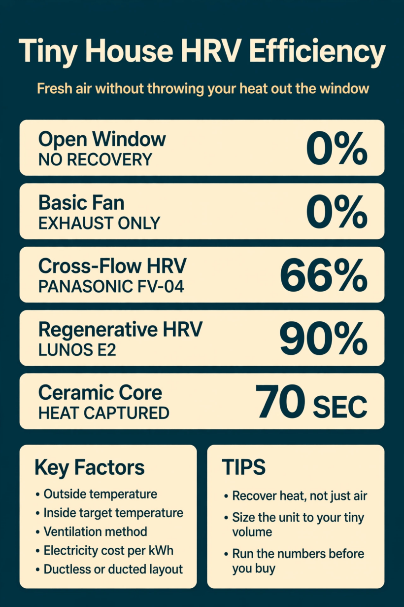 tiny house HRV efficiency calculator