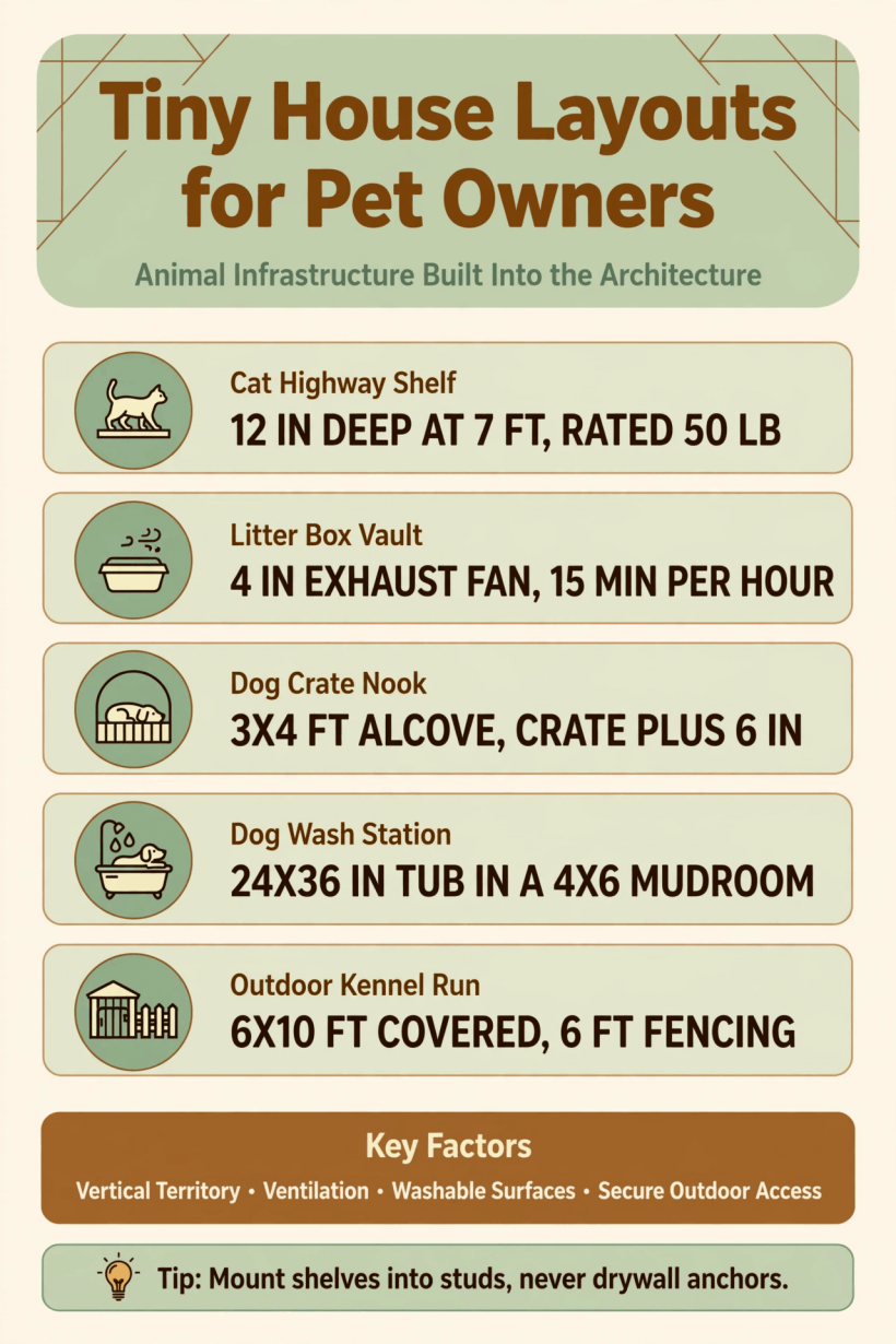 tiny house layouts for pet owners