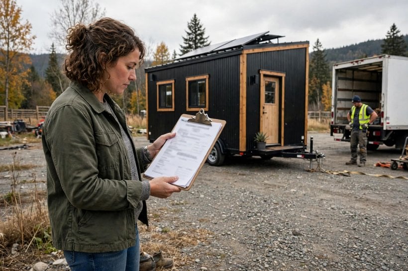 tiny house moving: checking the mover's cargo insurance certificate against the paperwork before the move
