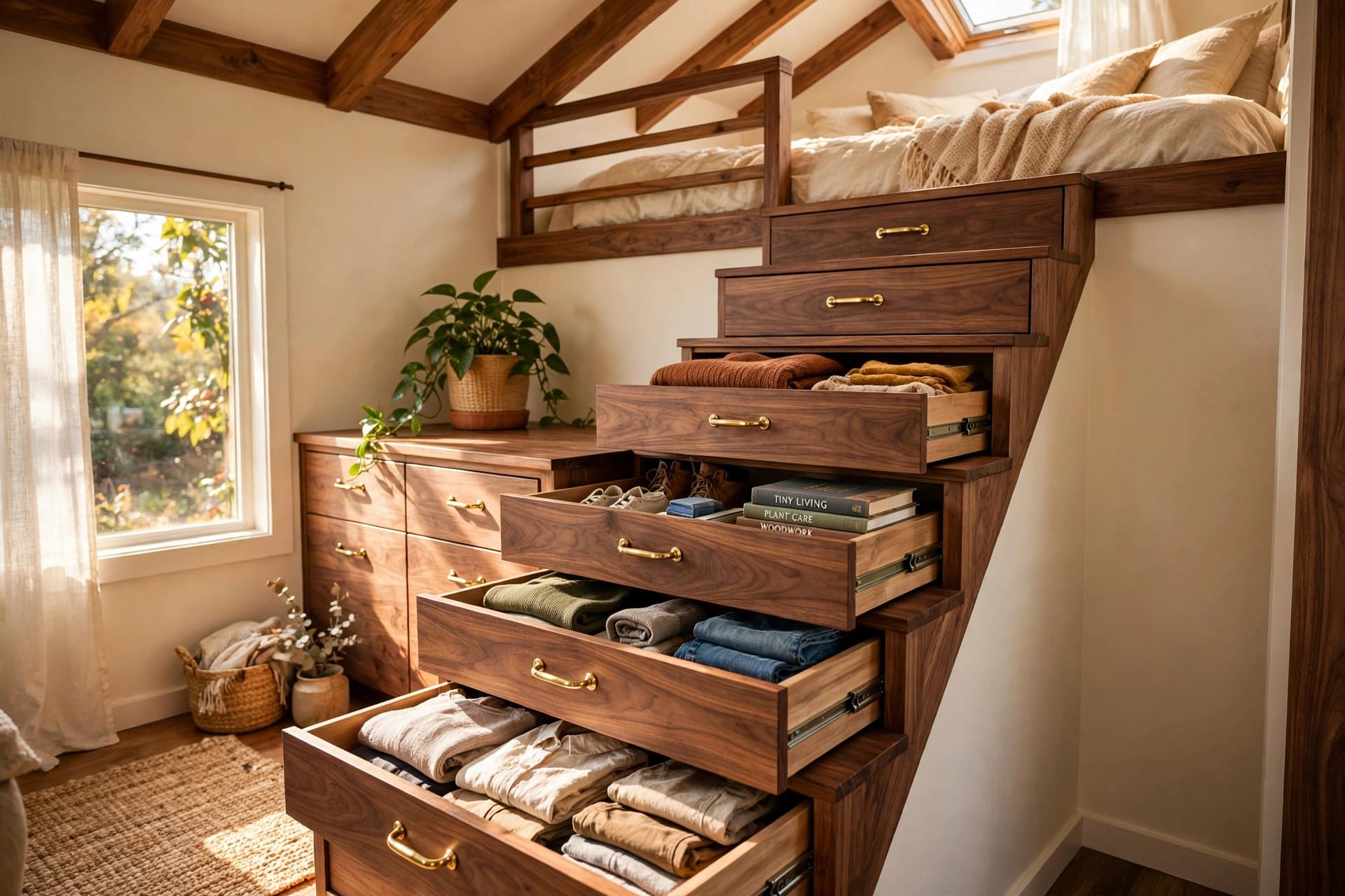 tiny house plans with hidden storage