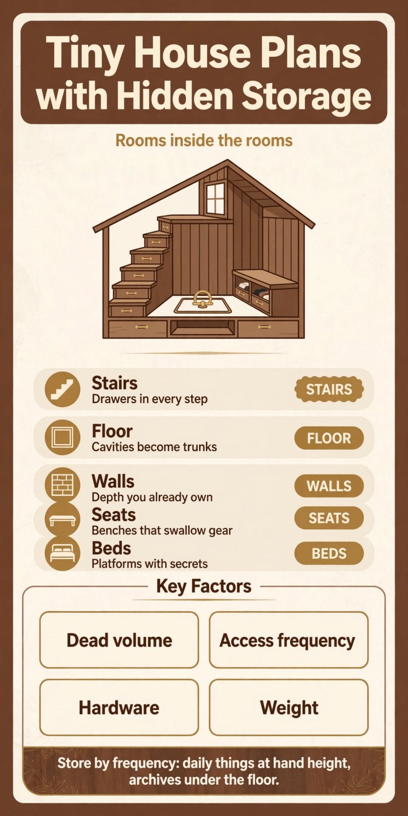 tiny house plans with hidden storage