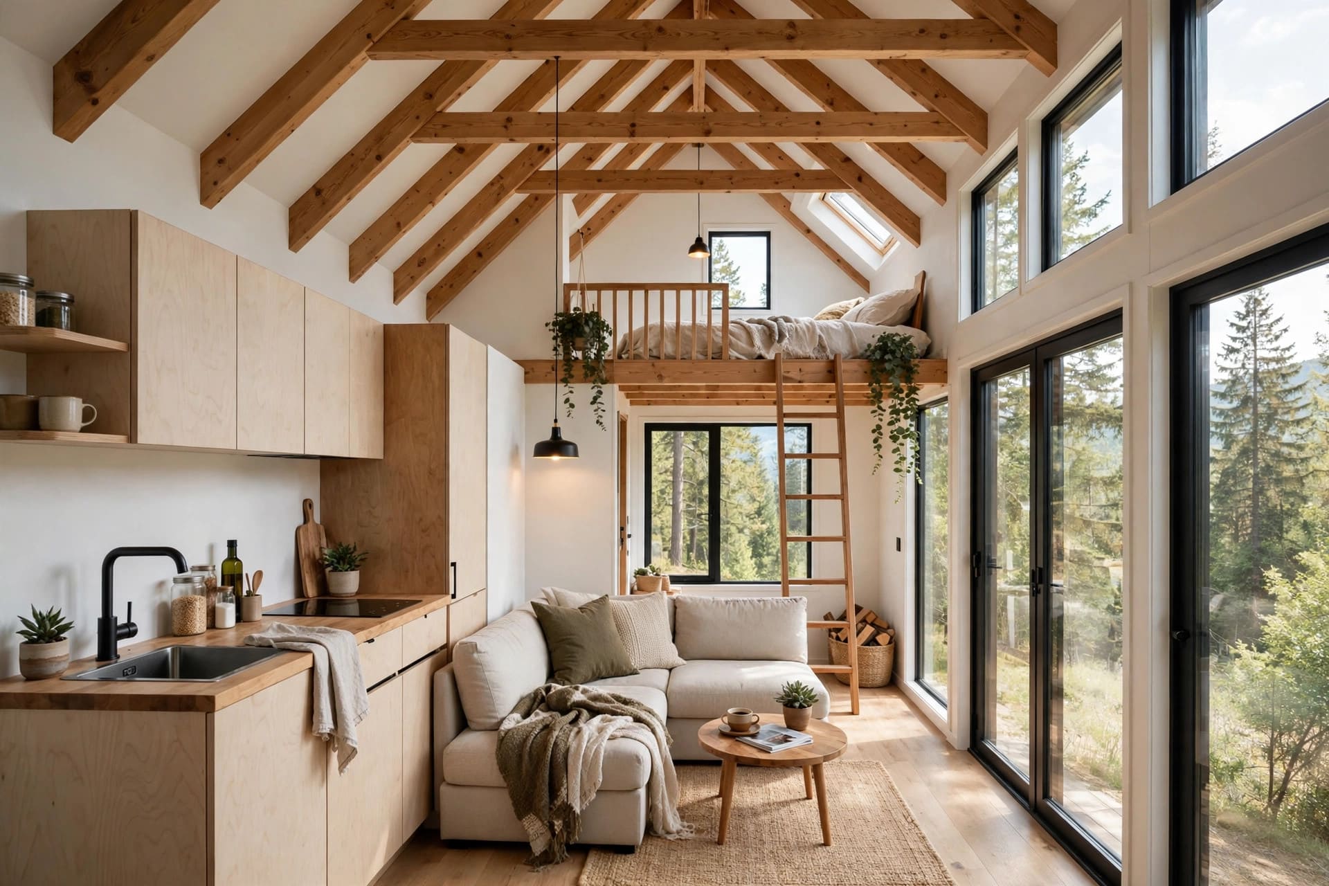 tiny house plans with high ceilings