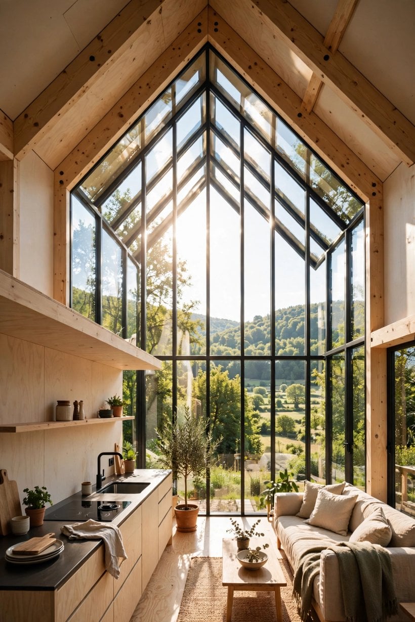 tiny house plans with high ceilings