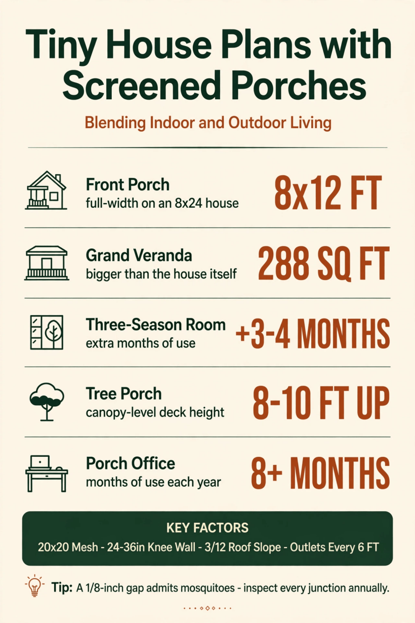 tiny house plans with screened porches