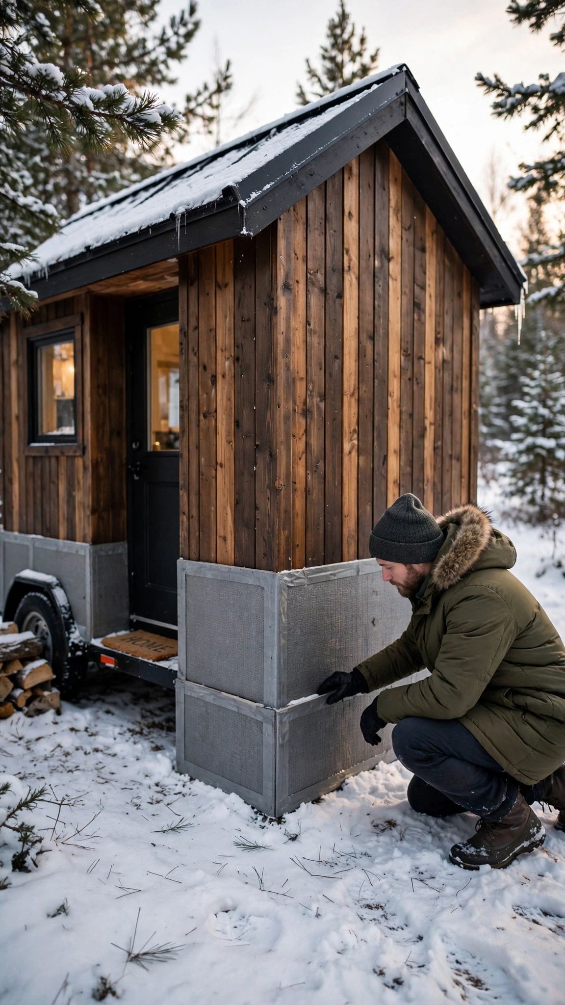 tiny house skirting for winter