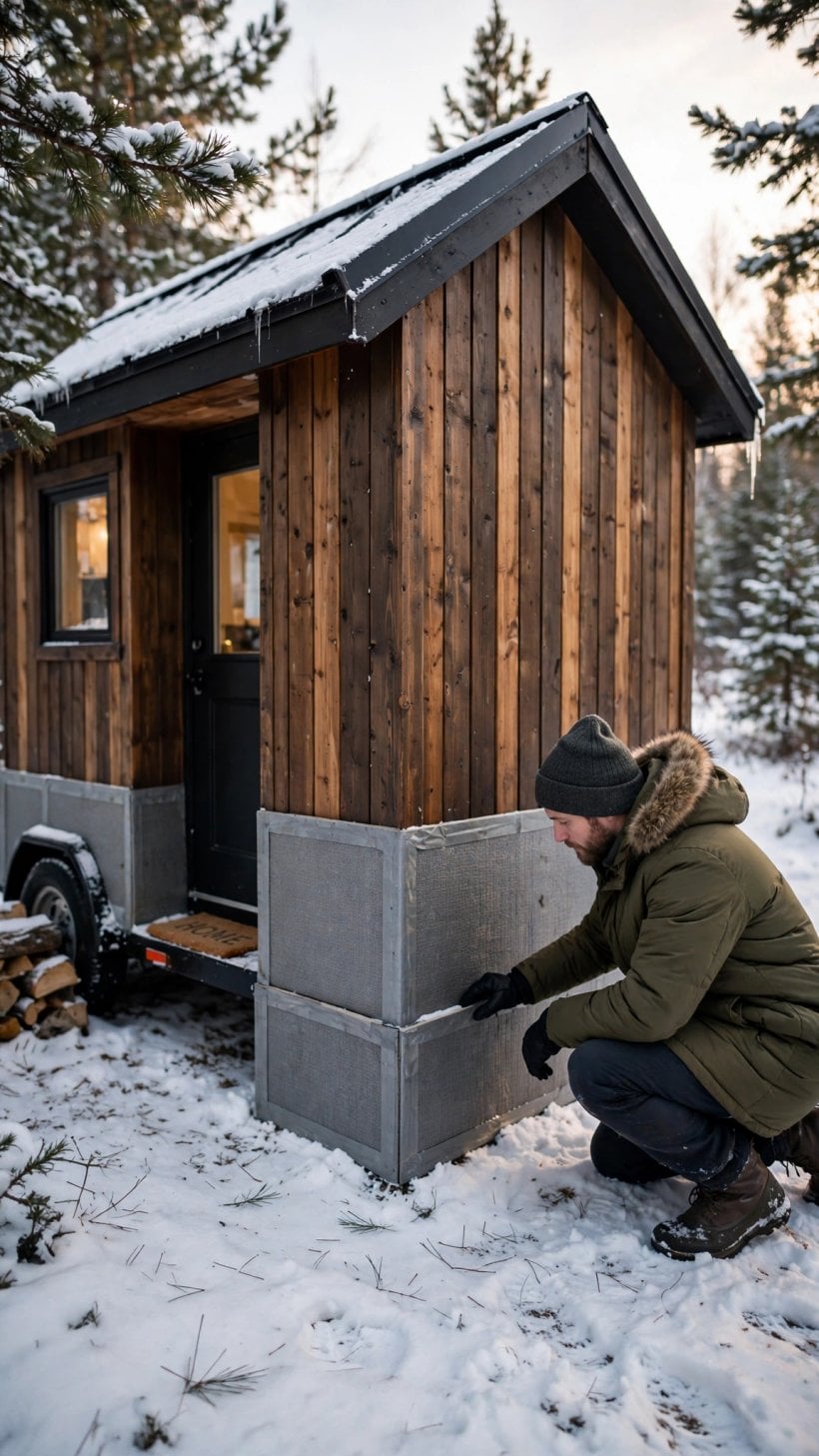 tiny house skirting for winter