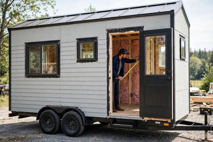 true cost of tiny houses: inspecting a professionally built weathertight prefab shell