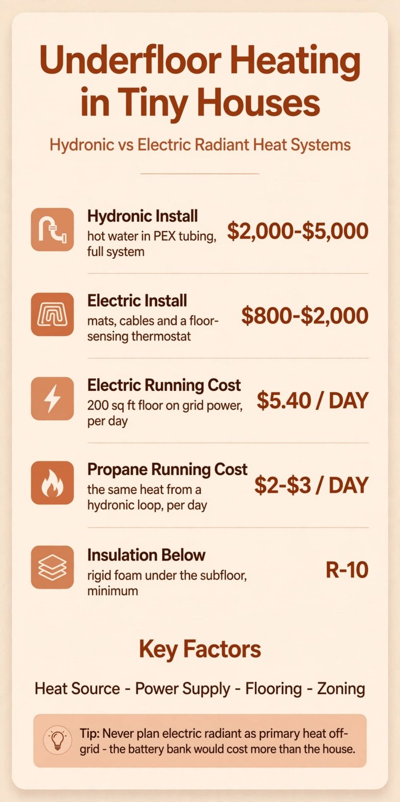 Underfloor Heating in Tiny Houses