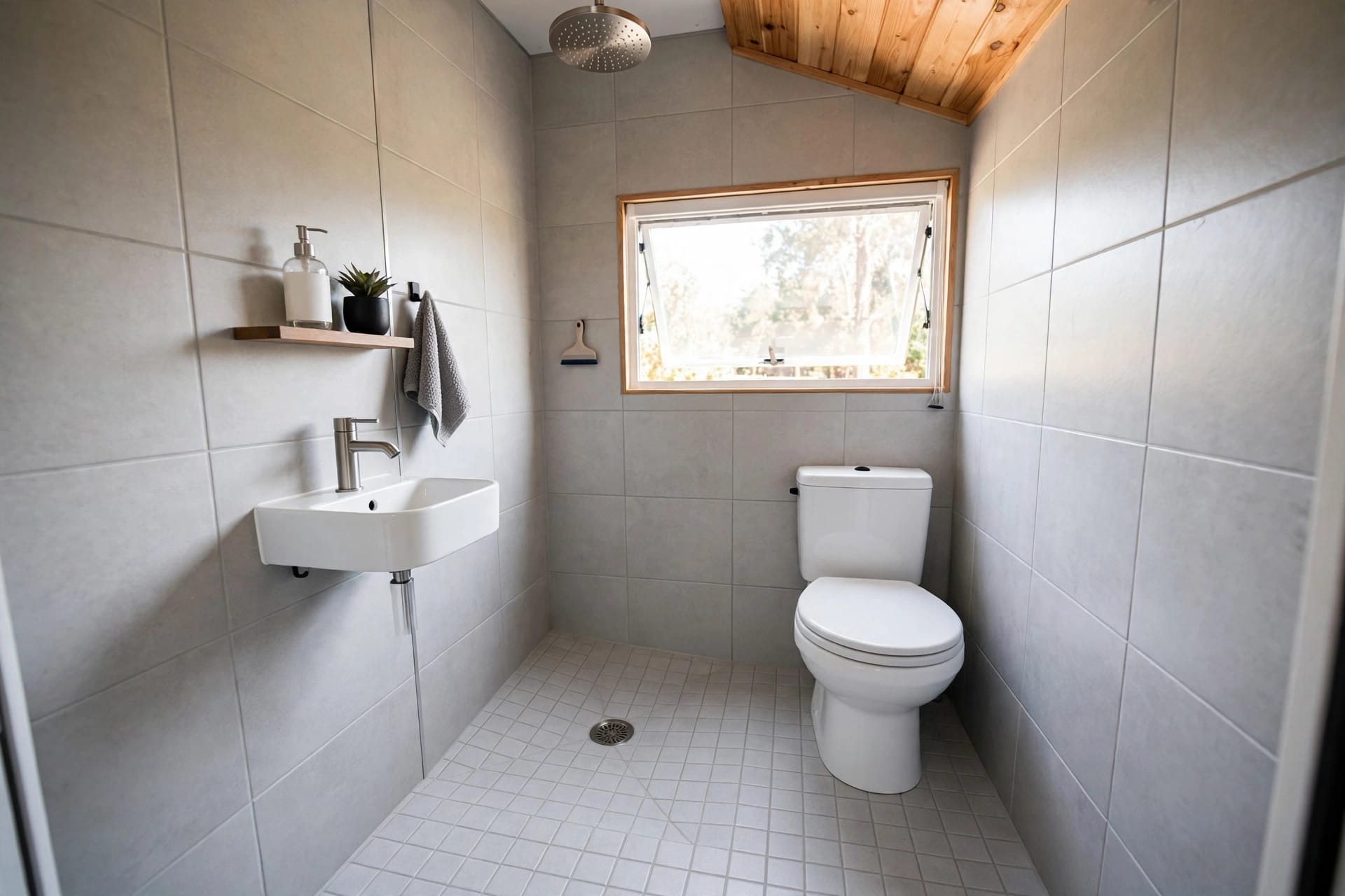 how to waterproof a tiny house bathroom