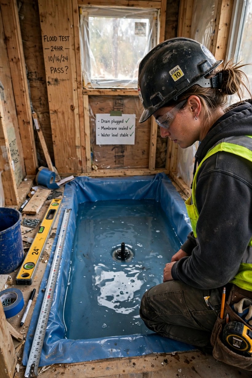 how to waterproof a tiny house bathroom