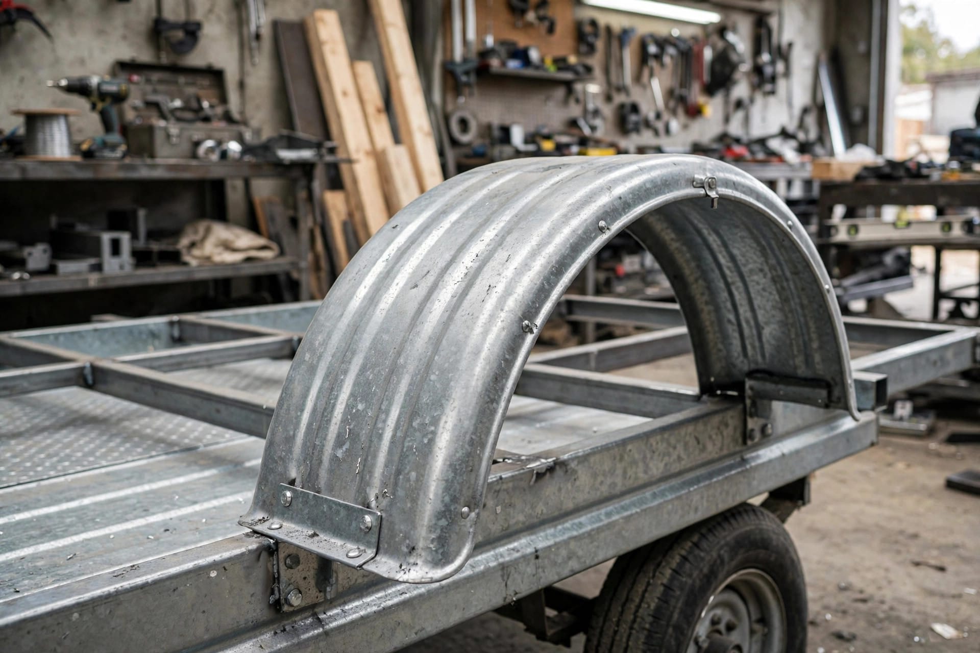 wheel well header calculator: steel fender box before wall framing begins