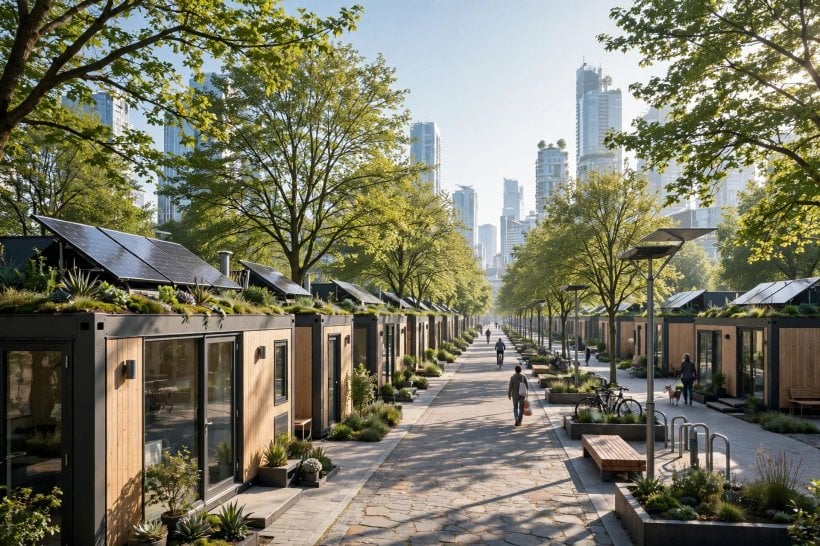 why tiny houses are the future of housing: a compact smart-city district of small modular homes