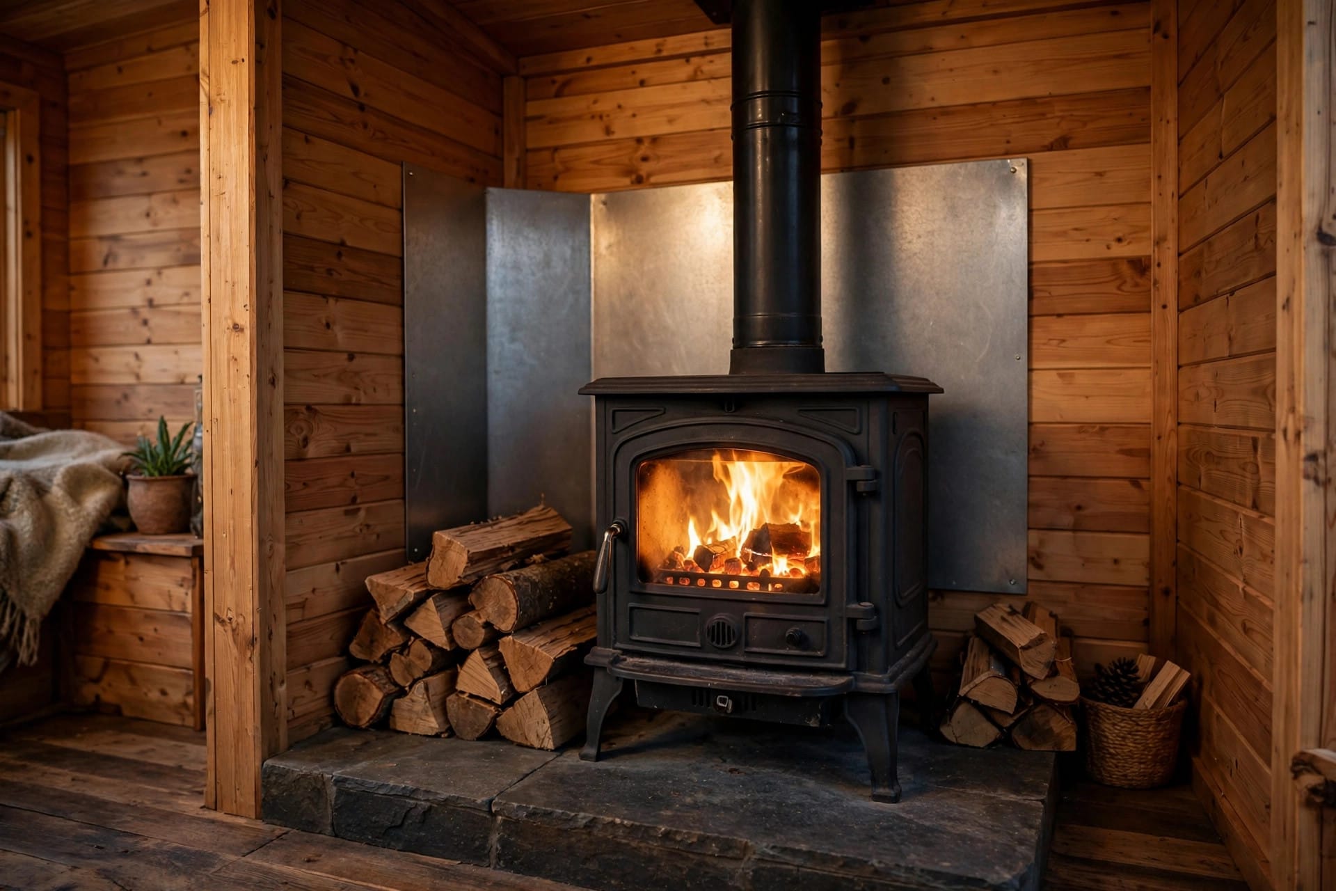wood stove clearance calculator