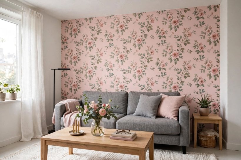 living room background: quiet textured paper in soft neutral tones