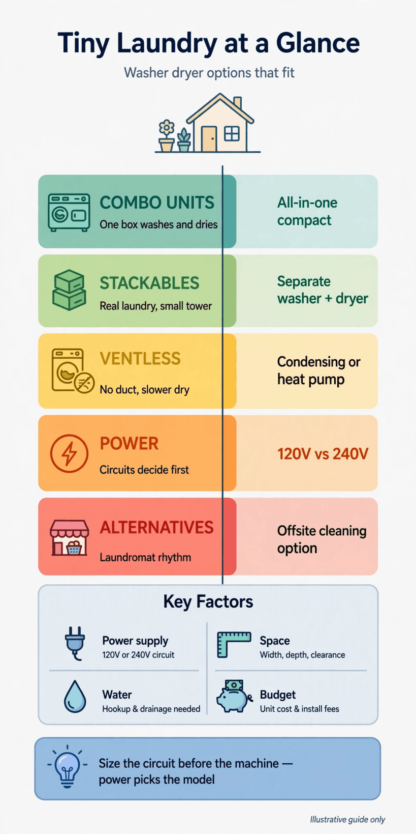 washer dryer tiny house infographic
