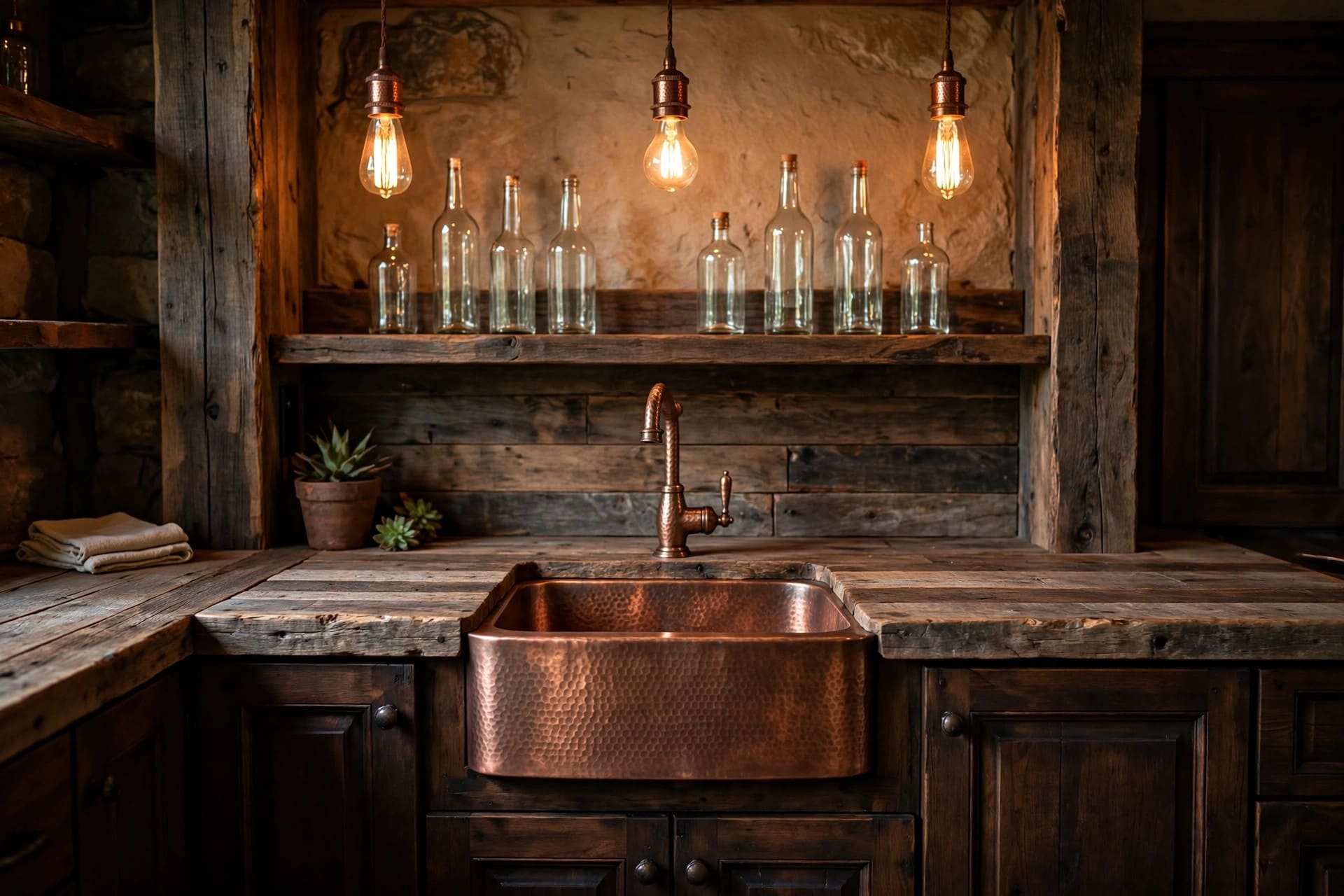 wet bar: sink and tap setup example