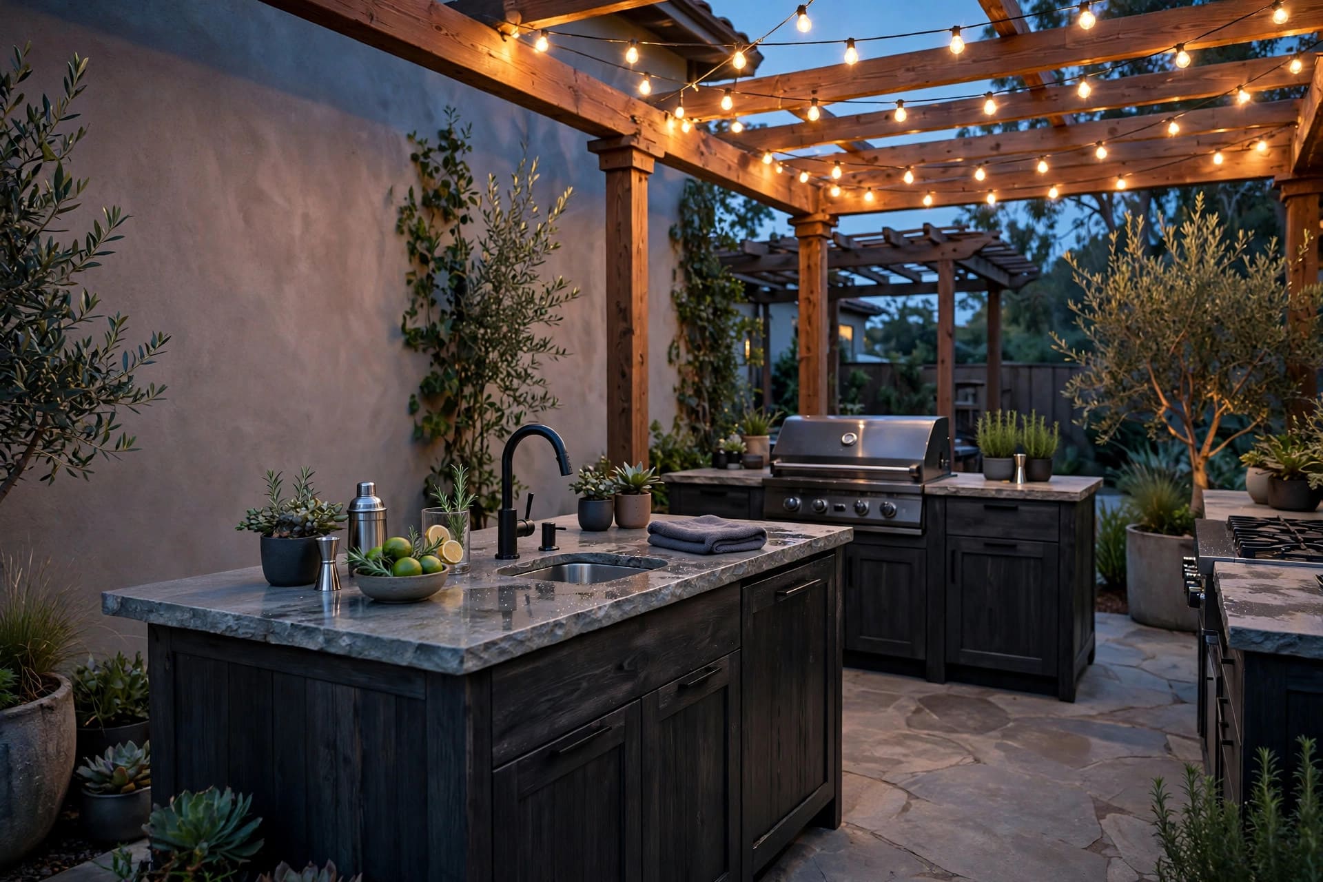 wet bar: fridge and appliance integration example