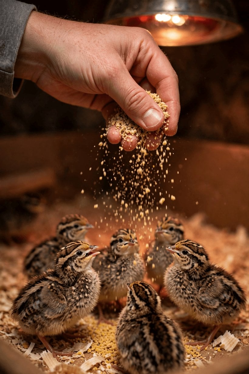 what to feed baby quail