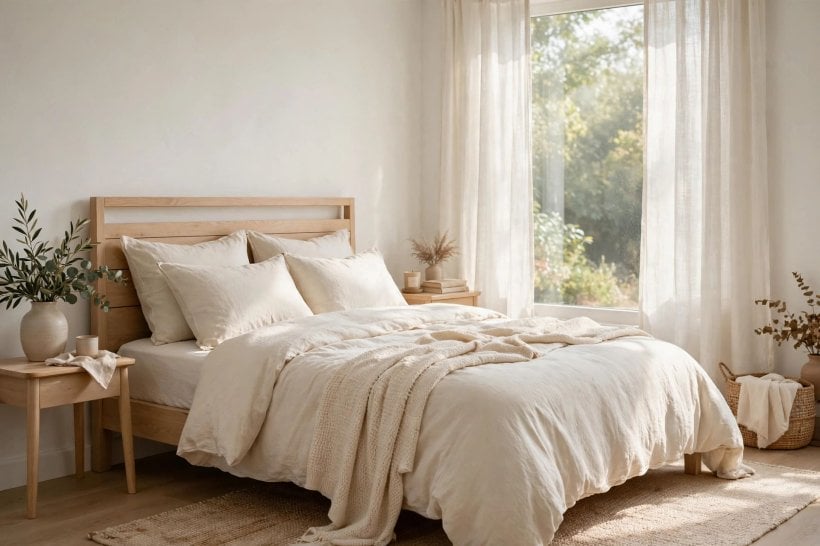 benjamin moore white dove: warm white walls in a sunny living room