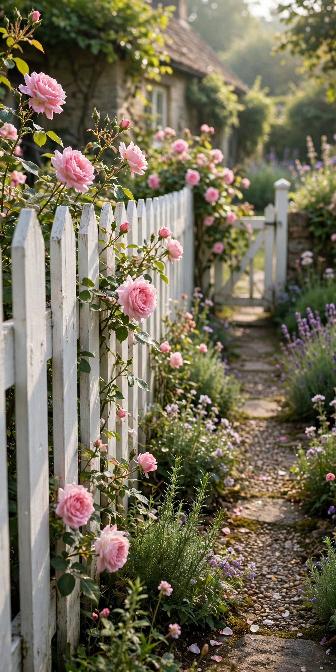 75 White Picket Fence Ideas: Styles, Heights, Gardens and Curb Appeal