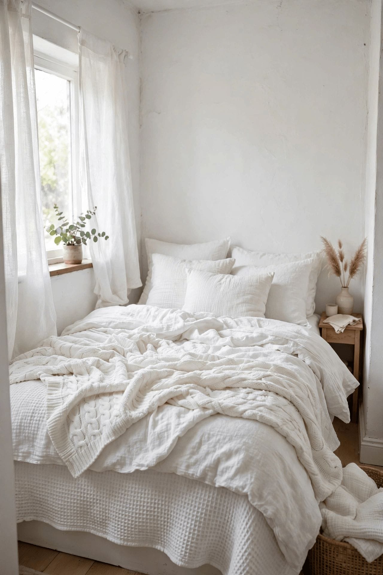 white tiny house interior