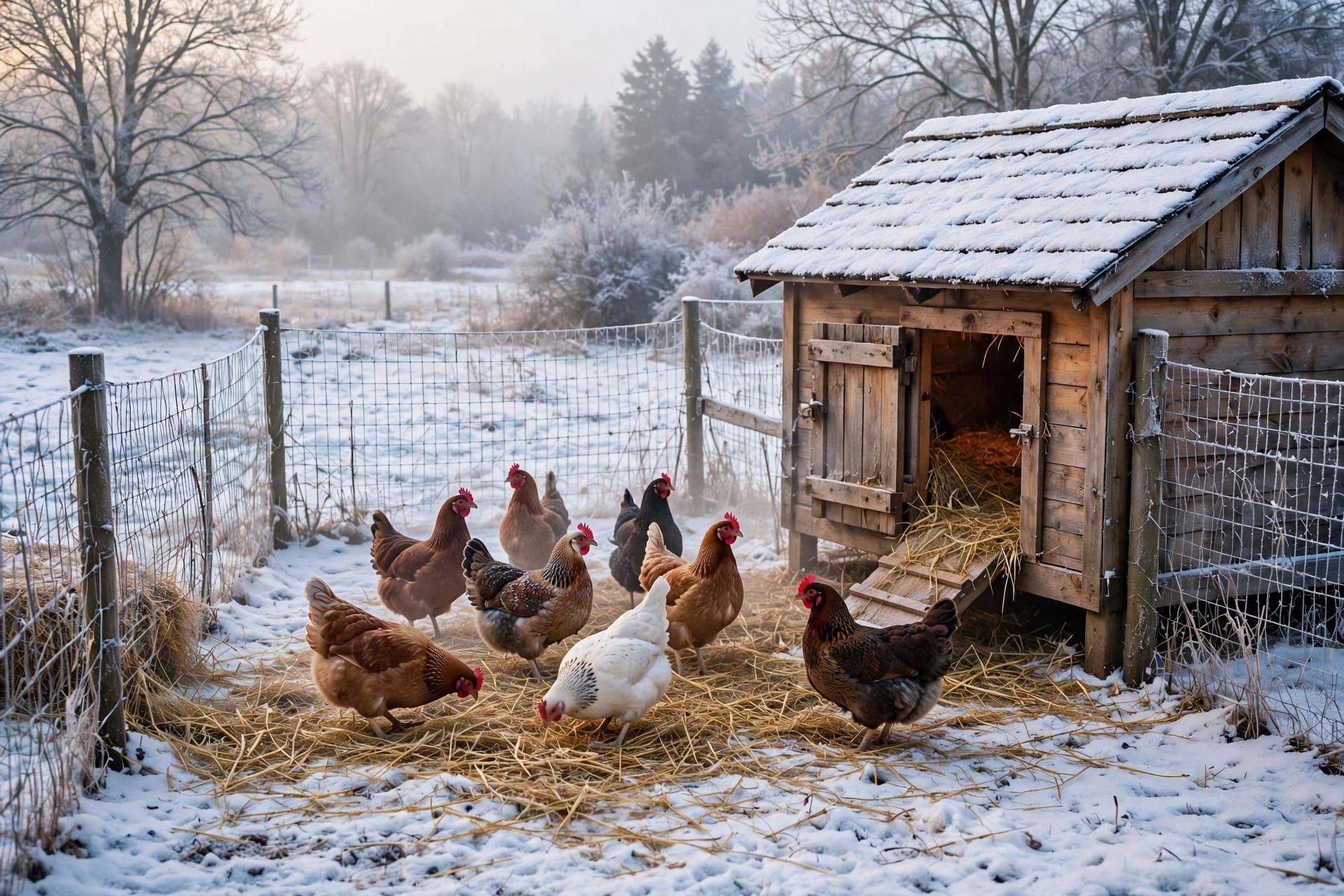 winter chicken care