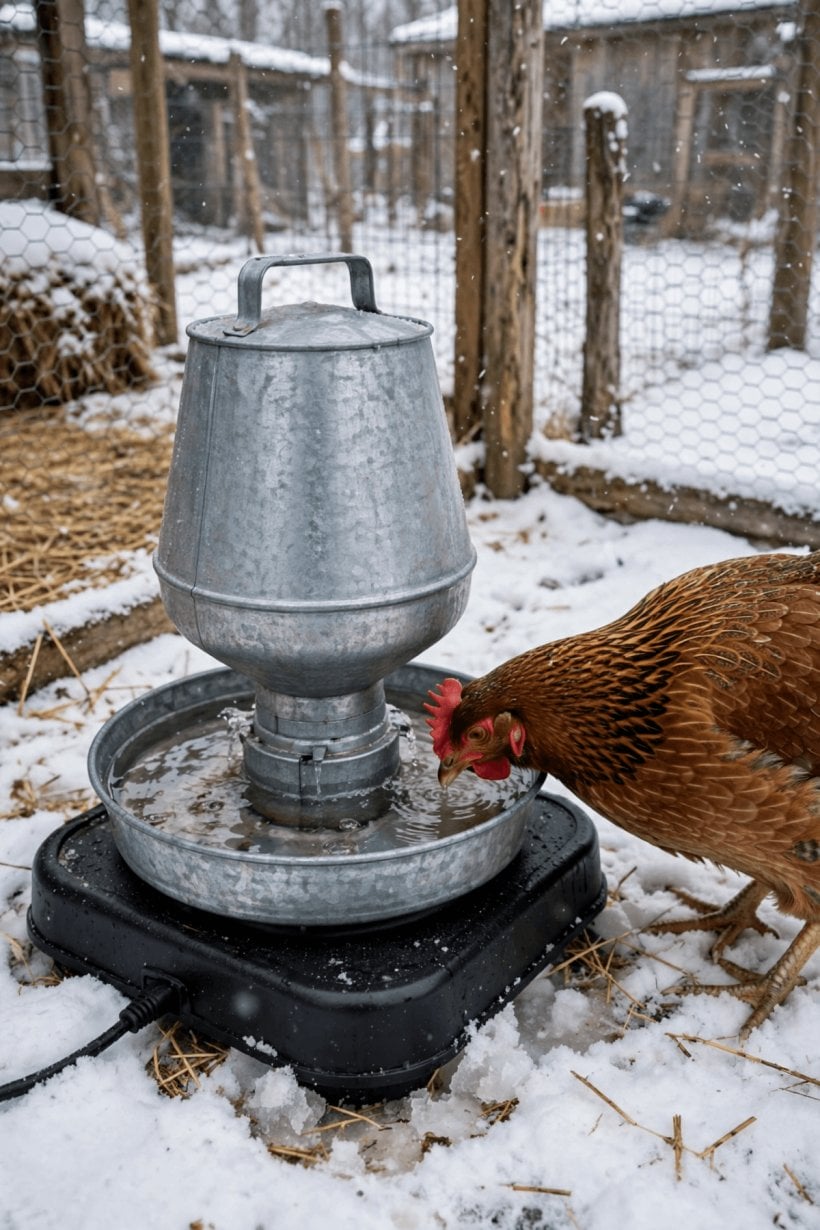 winter chicken care