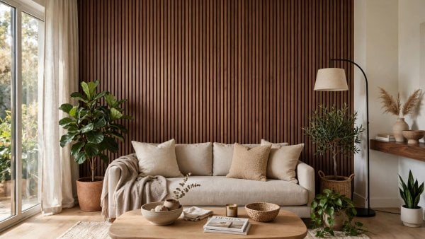 wood accent wall