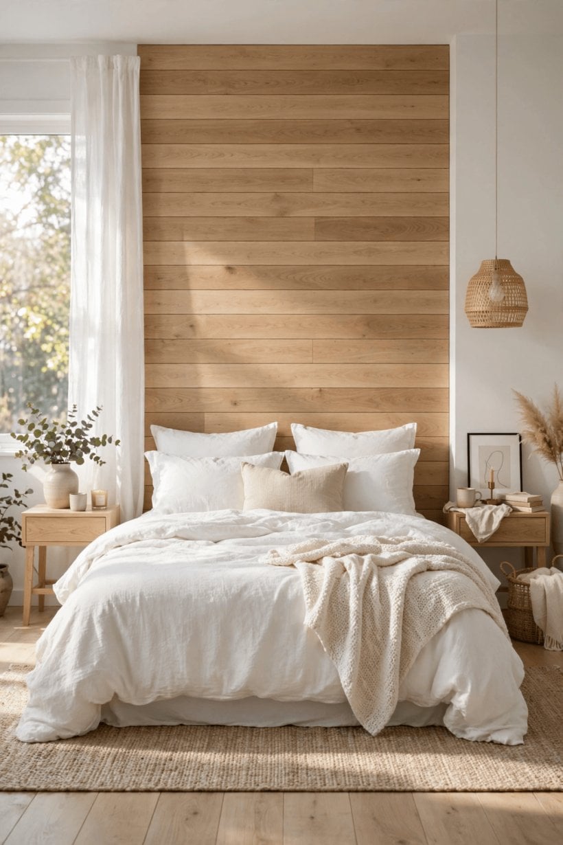 wood accent wall