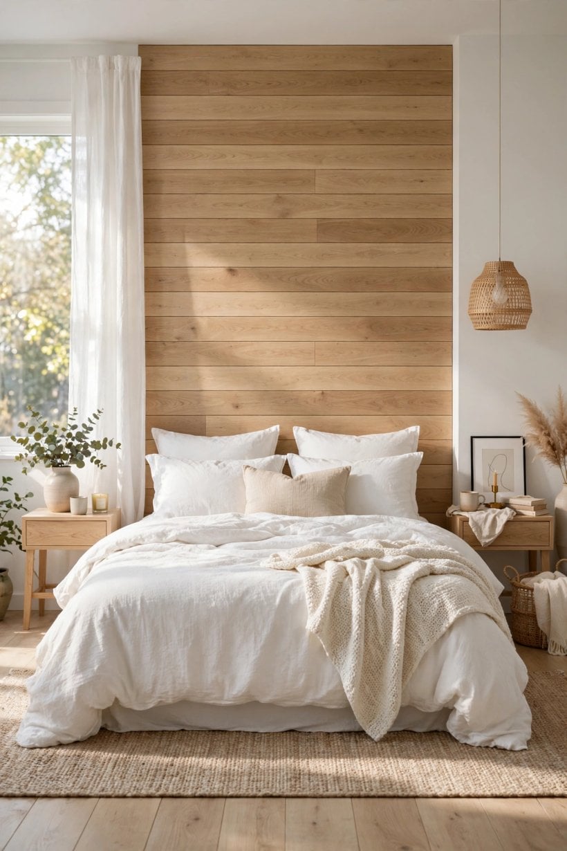 wood accent wall