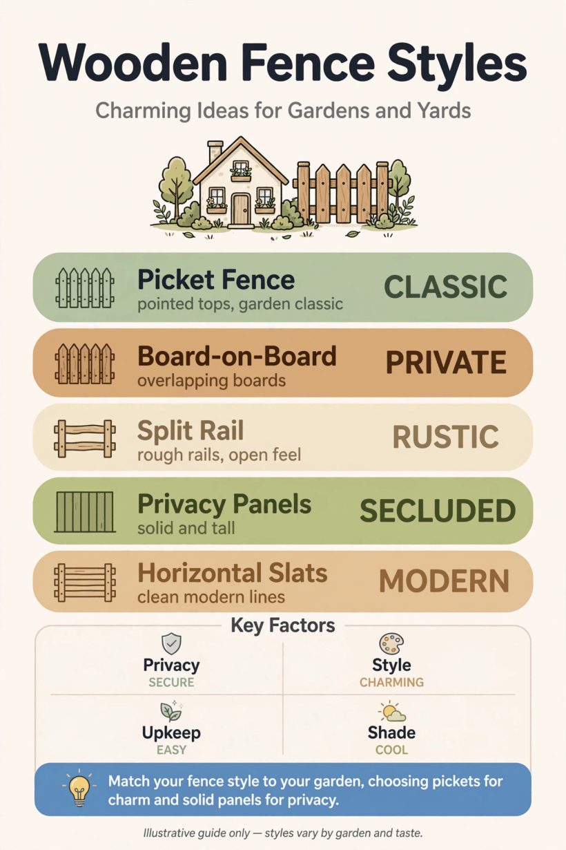 wooden fence styles