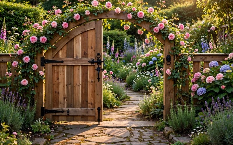 wooden gate